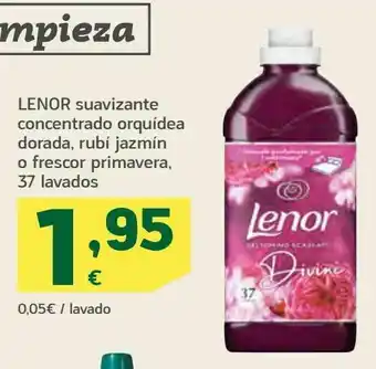 HiperDino Lenor suavizante concentrado orquídea dorada, rubí jazmín o frescor primavera, 37 lavados oferta