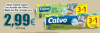 FROIZ Claro Calvo Atún en Aceite de Oliva o Bajo en Sal 3+1x52 g u oferta