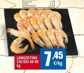 FROIZ Langostino Cocido 60-80kg oferta
