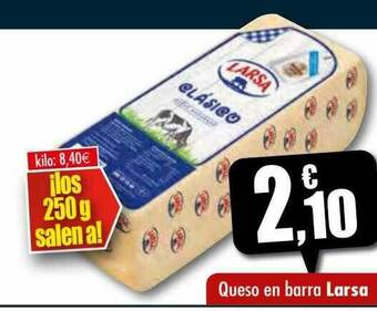 Unide Supermercados Queso En Barra Larsa oferta