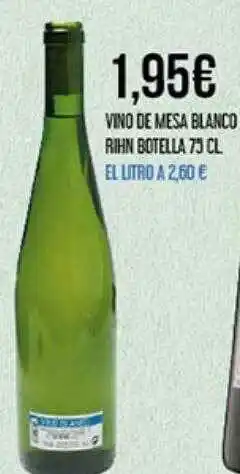 Claudio Vino De Mesa Blanco Rihn oferta