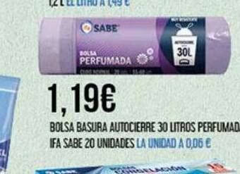 Claudio Bolsa Basura Autocierre 30 Litros Perfumada Ifa Sabe oferta
