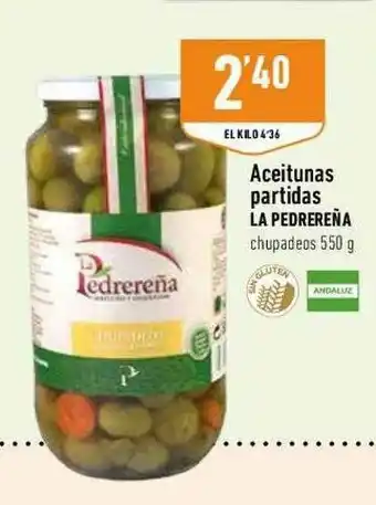 Supermercados Deza Aceitunas Partidas La Pedrereña oferta
