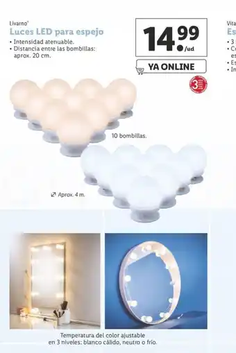 Lidl Luces LED para espejo oferta
