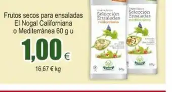 FROIZ Frutos secos para ensaladas El Nogal California o Mediterrànea 60g u oferta
