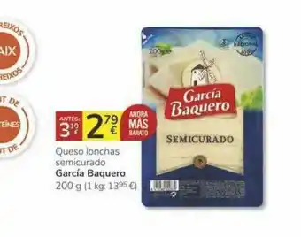 Consum Queso Lonchas Semicurado García Baquero oferta