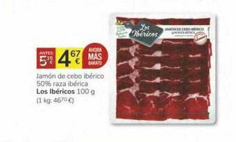 Consum Jamón De Cebo Ibérico 50% Raza Ibérica Los Ibéricos oferta