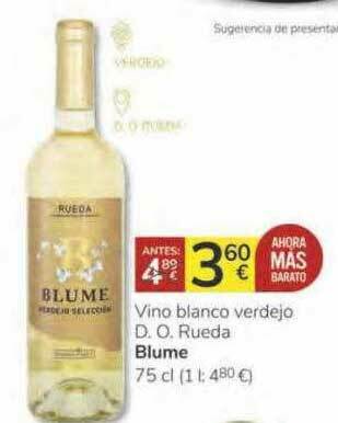 Consum Vino Blanco Verdejo D.o. Rueda Blume oferta