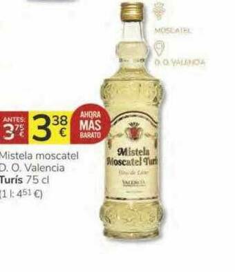 Consum Mistela Moscatel D.o. Valencia Turís oferta