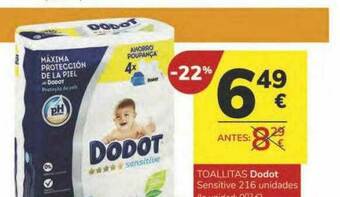 Consum Toallitas Dodot oferta