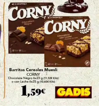 Gadis Barritas Cereales Mueslil Corny oferta