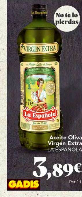 Gadis Aceite Oliva Virgen Extra La Española oferta