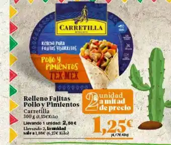 Gadis Relleno Fajitas Pollo Y Pimientos Carretilla oferta