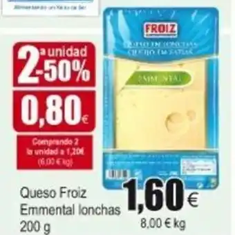 FROIZ Froiz Queso Emmental lonchas 200g oferta