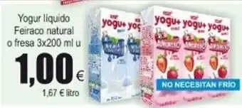 FROIZ Yogur liquido Feiraco natural o fresa 3 x 200ml u oferta