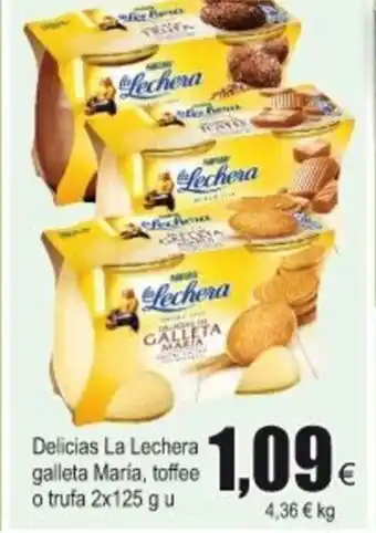FROIZ La Lechera Delicias galleta Maria, toffee o trufa 2 x 125g u oferta