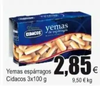 FROIZ Yemas espàrragos Cidacos 3 x 100g oferta