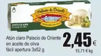 FROIZ Palacio de Oriente Atún claro en aceite de oliva fàcil apertura 3 x 52g oferta