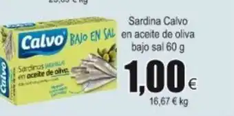 FROIZ Calvo Sardina en aceite de oliva bajo sal 60g oferta