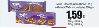 FROIZ Milka Bizcocho Cake&Choc 17g o Galleta Wafer choco leche 180g u oferta