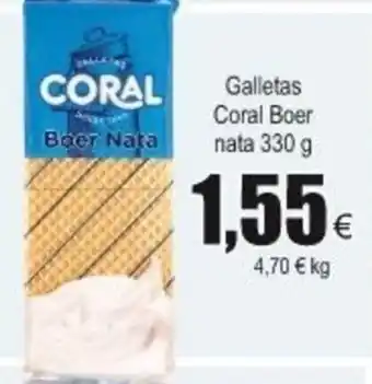 FROIZ Coral Boer nata Galletas 330g oferta