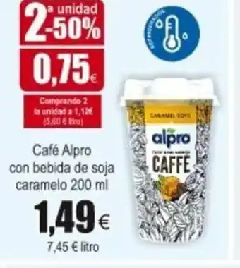 FROIZ Alpro Cafè con bebida de soja caramelo 200ml oferta