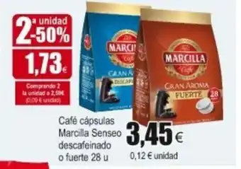 FROIZ Marcilla Senseo Cafè càpsulas descafeinado o fuerte 28 u oferta