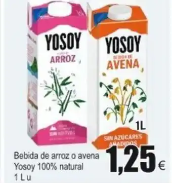 FROIZ Yosoy Bebida de arroz o avena 100% natural 1L u oferta