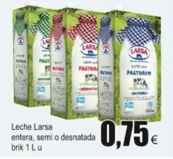 FROIZ Leche Larsa entera,semi o desnatada brik 1 L oferta