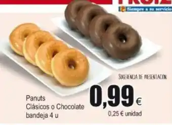 FROIZ Panuts Clàsicos o Chocolate bandeja 4 u oferta
