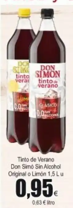 FROIZ Don Simo Sin Alcohol Original o Limón Tinto de Verano 1,5L u oferta