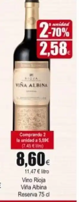 FROIZ Vino Rioja Viña Albina Reserva 75cl oferta