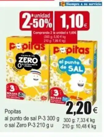 FROIZ Popitas al punto de sal 300g oferta