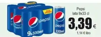 FROIZ Pepsi Lata 9 x 33cl oferta