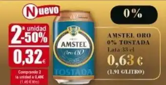 FROIZ Amstel Oro 0% Tostada Lata 33cl oferta