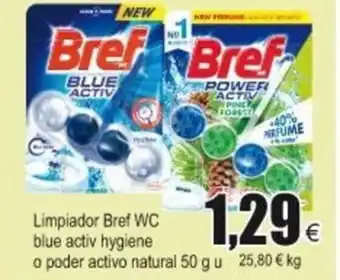 FROIZ Bref WC Limpiador blue active hygiene o poder activo natural 50g u oferta