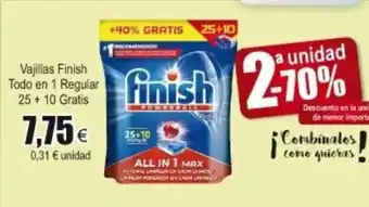 FROIZ Finish Vajillas Todo en 1 Regular 25 + 10 Gratis oferta