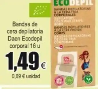 FROIZ Ecodepil Bandas de cera depilatoria Daen corporal 16 u oferta