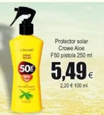 FROIZ Crowe Aloe Protector solar F50 pistola 250ml oferta