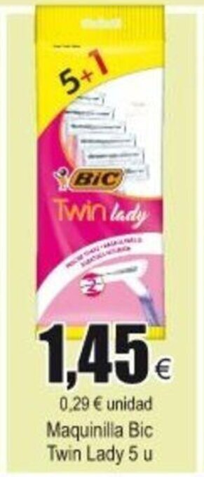 FROIZ Maquinilla BIC Twin Lady 5 u oferta