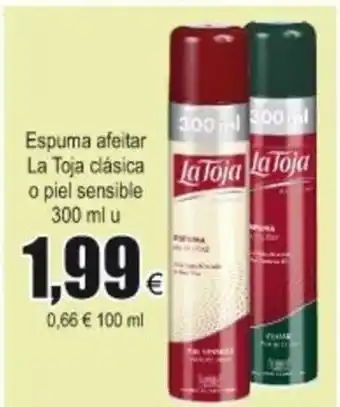 FROIZ La Toja Espuma afeitar clàsica o piel sensible 300ml oferta