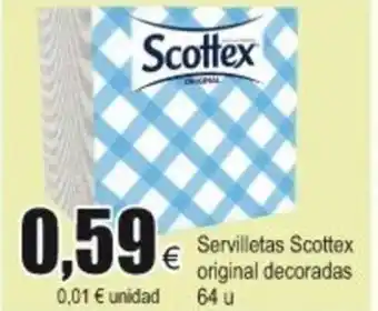 FROIZ Scottex Servilletas original decoradas 64u oferta