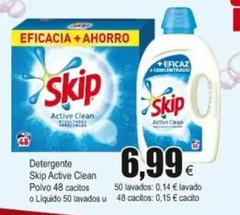 FROIZ Skip Active Clean Detergente Polvo 48 cacitos oferta
