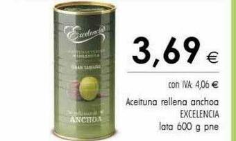 Cash Ifa Aceituna Rellena Anchoa Excelencia oferta