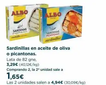 Hipercor Sardinillas En Aceite De Oliva O Picantonas oferta