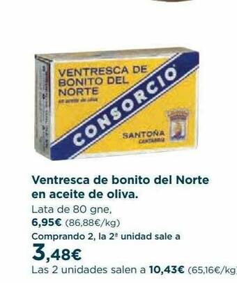 Hipercor Ventresca De Bonito Del Norte En Aceite De Oliva. oferta