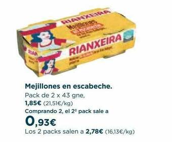 Hipercor Mejillones En Escabeche oferta