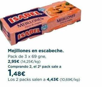 Hipercor Mejillones En Escabeche oferta
