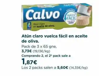 Hipercor Atún Claro Vuelca Fácil En Aceite De Olivia oferta