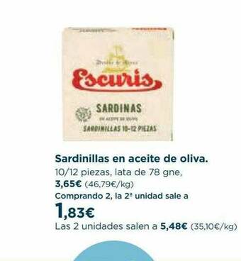 Hipercor Sardinillas En Aceite De Oliva oferta